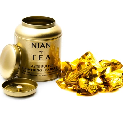 $14.62 • Buy NIAN TEA Flowering Blooming Tea Bulbs In Gold Gift Caddy - 7 Bulbs