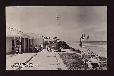 Postcard : Florida - Melbourne Fl - Bahama Beach Neptune Hall Hotel 1957 View • $4.99