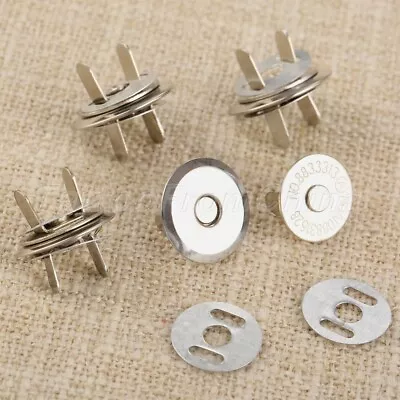 10Pcs 16/18mm Magnetic Snaps Press Stud Button Closure Clasp No-Sew Handbag Bag • $5.14