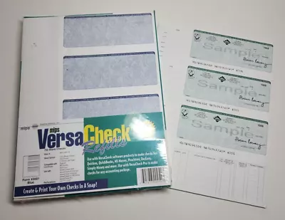 VersaCheck Security Personal Check Refills: Form #3001 Wallet 750 Blue + 120 GRN • $25