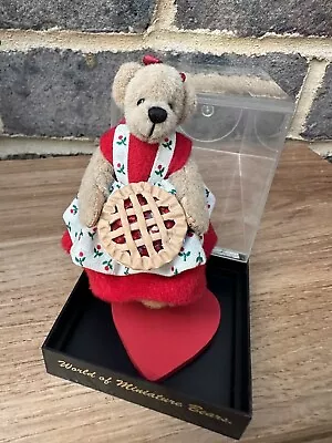 World Of Miniature Bears Mohair Teddy Bear Sherry Pie With Box. • £10