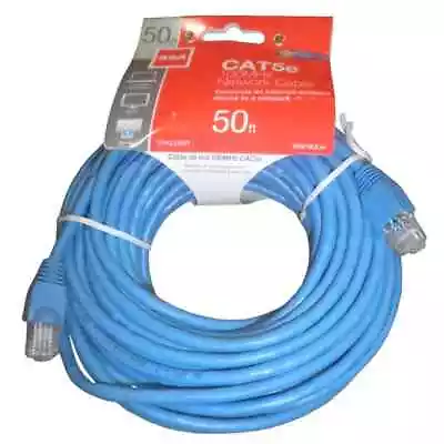 RCA 50 Ft Cat5/Cat5e Ethernet Network Computer Cable TPH533BR Blue - Free Ship • $15.77