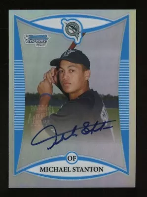 2008 Bowman Chrome Refractor Michael Stanton Marlins RC Rookie AUTO /500 • $86