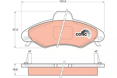 Brake Lining Set Disc Brake COTEC TRW GDB1349 For Ford • $43.47