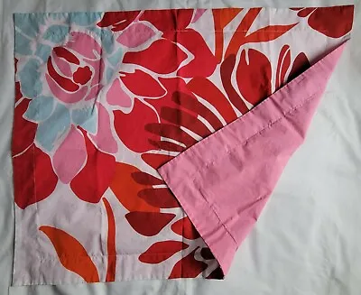 Pottery Barn Teen PBT Kensington Floral STANDARD Pillow Sham Cotton Red Pink NEW • $11.99