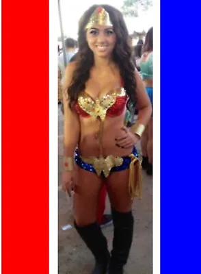 $155.75 • Buy Wonder Woman  Sexy Costume, Rave Bras, Theatre, Rave Clothes, Rave Outfit, EDC