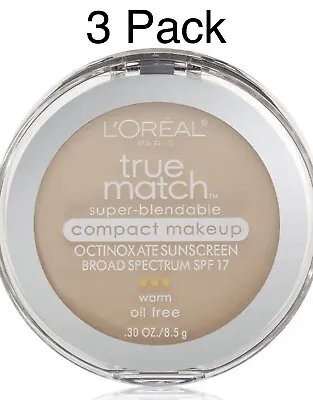 L'Oreal Paris True Match Compact Foundation W1 Porcelain .30oz-Sealed 3 PACK • $23.65