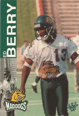 1995 Rel Cfl Ed Berry Memphis Mad Dogs #13 (utah State) • $3.64