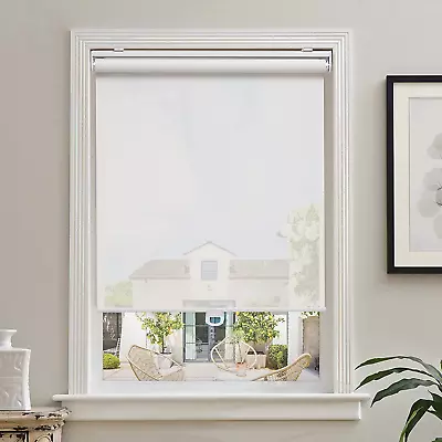 Cordless Roller Shades For Windows Light Filtering Shades With 5% Openness Solar • $70.99