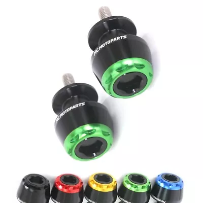 Green M10 Rear Swingarm Spools MSHINE For Z750R 06 07 08 09 10 11 12 13 14 15 • $34.90