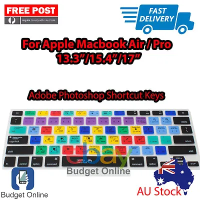 Adobe Photoshop Keyboard Silicon Cover Protector For Apple MacBook Pro Air NEW • £8.37