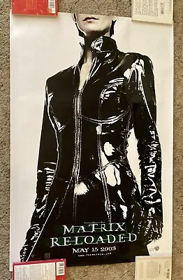 Matrix Reloaded Poster Original Trinity Promo 40x27 Inches • $35