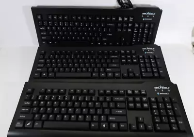 Set Of 3 Seal Shield  Waterproof Keyboards USB Black  Medical Grade SSKSV207 R3 • $60