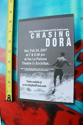 CHASING DORA 2006 Surfing Film Miki Da Cat Dora Greg Noll Original Poster FLYER • $19