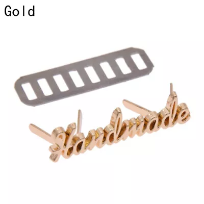 10 Pcs Metal Handmade Italics Garment Labels Tags Clothing Bags Hand Made Letter • $2.29