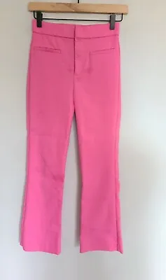 MK6 Zara High Rise Wide Leg Junior Cropped Pants Size XS Pink • $8