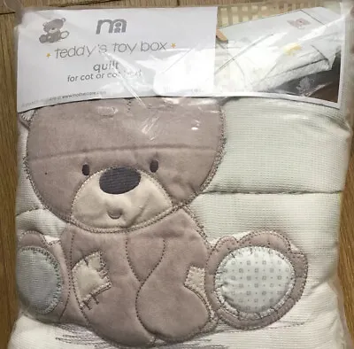 Mothercare Teddy’s Toy Box QUILT For A Cot Or A Cot Bed & Cot Pockets 🧸 BNIP 🧸 • £40