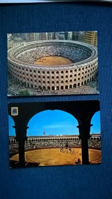 £1 • Buy 9 / Two Spanish Postcards From The 70s - Plaza De Toros 
