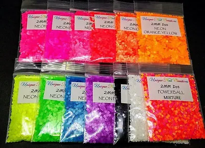 2MM DOT Shape Glitter~You Choose Color~Nail Art•Face•Festival•Crafts • $2.55