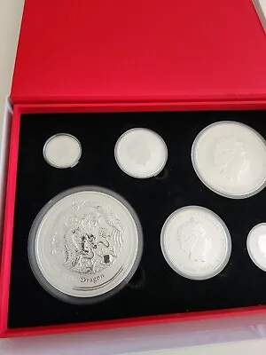 Silver - Lunar Dragon 2012 6 Coin Set (1kg 10oz 5oz 2oz 1oz & 0.5oz) • $2950
