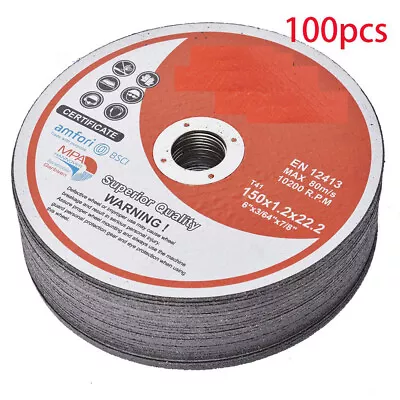 100 Piece 6 ×.045 ×7/8  Cut-off Wheel Metal & Stainless Steel Cutting Disc New • $56.12