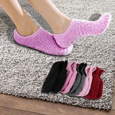 £3.50 • Buy Women Warm Non-slip Socks Home Fleece Thick Bed Slipper Floor Ankle Socks UK