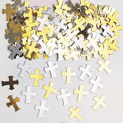 £1.89 • Buy Gold Silver Cross Holy Communion Christening Funeral Table Confetti Decorations