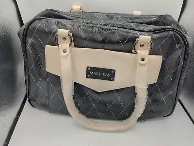 Vintage Mary Kay Large Black Cream Consultant Starter Travel Bag Tote Organizer • $26.24