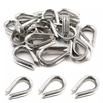 PHITUODA M5 Stainless Steel Thimble For 5/32  - 3/16  Dia Wire Rope Cable Thi... • $12.25