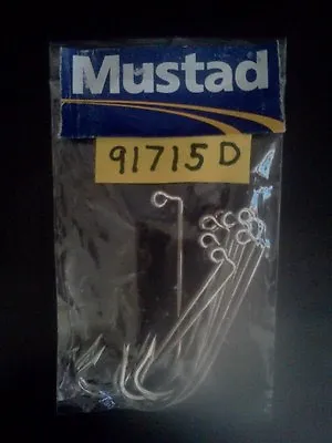 10 Mustad 91715D Size 8/0 Saltwater 90 Degree Jig Hooks Fits Do It Salt Molds • $6.75