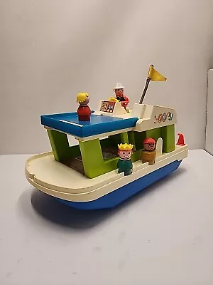 1972 Vintage Fisher Price Little People Play Family HAPPY HOUSEBOAT Boat • $41.99