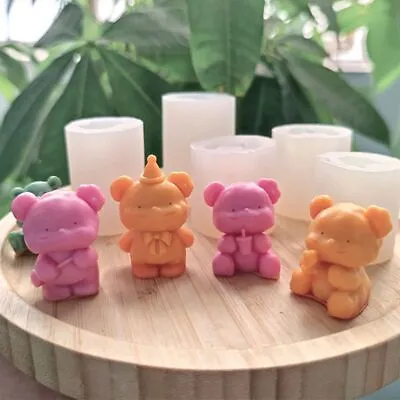 £3.54 • Buy DIY Craft Silicone Mould 3D Art Wax Mold Soap Making Cute Bear Candle Mold