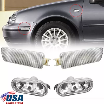 4x Front Fender Bumper Side Marker Light Cover For 1999~2005 VW Jetta Golf MK4 • $12.98