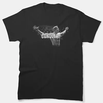 Arnold Schwarzenegger Mr Olympia Conquer Vintage T-Shirt S-5XL • $22.99