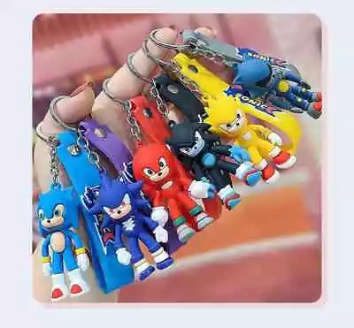 Sonic Keyring Stocking Filler Pendant Bag Charm Hedgehog Keychain UK Seller • £4.99