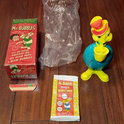 Vintage Mr. Bubbles Turtle Magic Bazoo Plastic Toy With Box! • $40