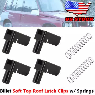 Billet Soft Top Roof Latch Clips & Spring For Suzuki Sidekick Geo Tracker Vitara • $14.99