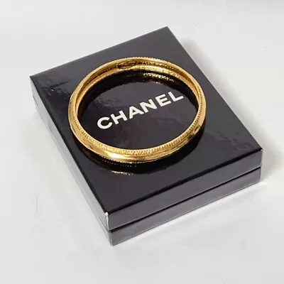 CHANEL Bangle Bracelet Gold Arm Vintage From Japan Authentic • $627.25