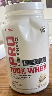 GNC Pro Performance 100% Whey Protein Powder Banana Cream 25 Servings Ex 05/2025 • $29.75
