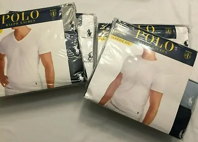 NWT Classic Fit Polo Ralph Lauren Tee T Shirts V Or Crew - White Or Color Cotton • $39.50