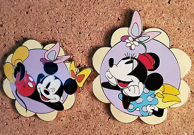 Minnie & Mickey Spring  Jumbo Pins- Disney Auctions #30395 & 30394  LE100 • $258