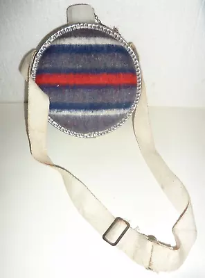 Vintage Galvanized Metal Wool Felt Covered Canteen With Strap • $9.99