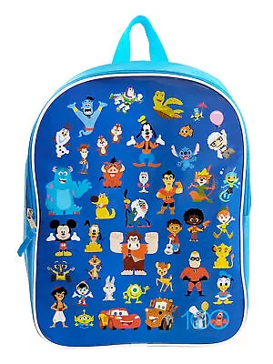 Disney 100 Backpack Blue 15  Mickey Mouse Woody Aladdin Nemo Boys D100 Bag • $16.99