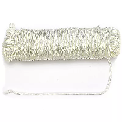 80' FLAGPOLE ROPE HEAVY DUTY Flag Line Flagline Flag Pole Braided White Poly  • $11.95