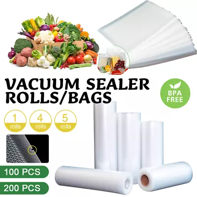 Rolls Vacuum Sealer Bags Rolls W/ BPA Free  Food Storage Saver Heat Seal Cryovac • $8.99