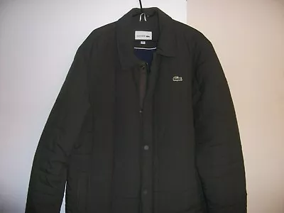 Lacoste Dark GREEN Quilted Padded Filled Mens Jacket Coat XL  Size 54 Coat  • £35