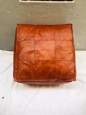 Bohemian Goat Footrest Wonderful Retro New Leather Moroccan Ottoman Pouffe • $152