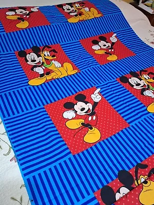 13 Panels Disney Springs Industry Fabric Panels Mickey Mouse And Pluto 44  W • $39