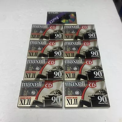 8 Maxell XLII 90 Minutes Audio Cassette High Bias All Factory Sealed • $49.99