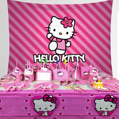 Hello Kitty Birthday Party Supplies Banner Balloons Backdrop Cake Topper Decors • $6.98